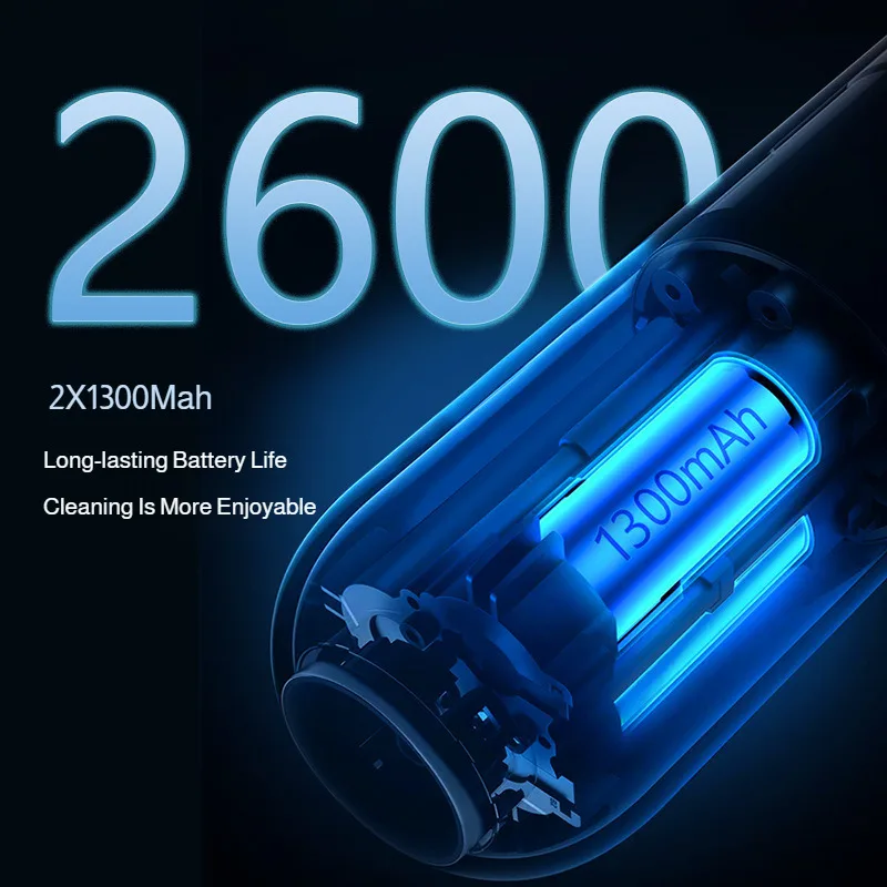 مكنسة كهربائية محمولة لاسلكية خاصة بالسيارة، نفخ صغير عالي الشفط وشفط 2 في 1، منظف محمول قابل لإعادة الشحن من النوع C #4