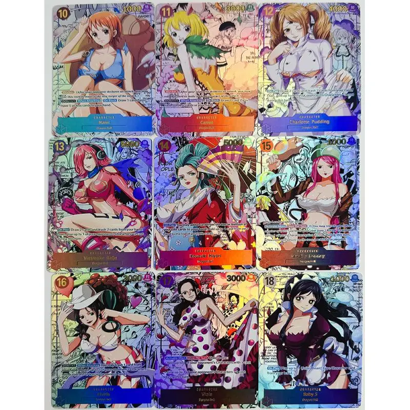 Anime ONE PIECE DIY ACG table game Battle Refraction Card Nami Vivi Yamato Bonny Toys for boys Collectible Card Birthday present