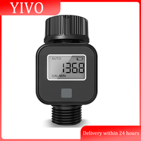 Digital Water Flow Meter High Accuracy IP6X Measure Water Consumption and Flow Rate for Outdoor Garden Watering Irrigation Hose