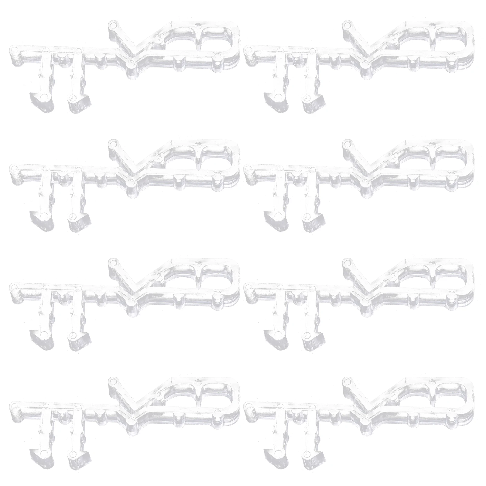 

8pcs Valance Clips Transparent Plastic Blind Retainer Clips Replacement Wear-Resistant Vertical Blind Accessories For Window