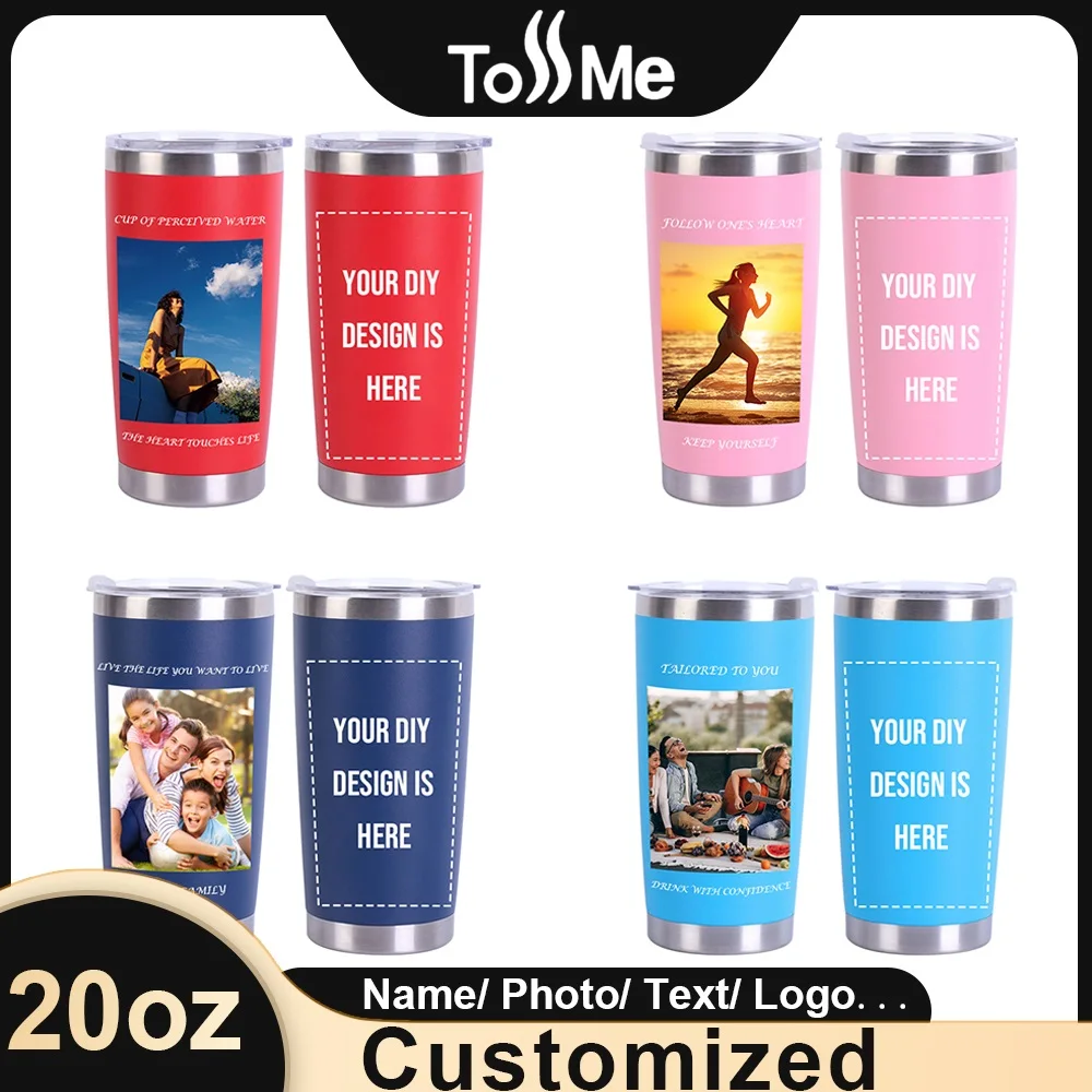 

ToSSMe 20oz Stainless Steel Customized Vacuum Flask Coffee Mug Thermos Bottle Car Thermos Mug Father's Birthday Gift