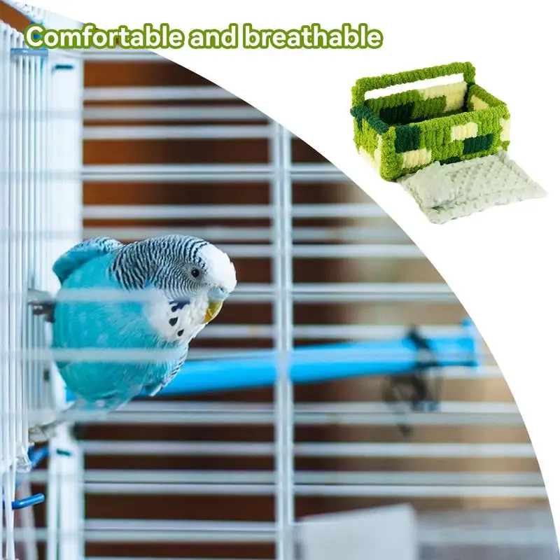 Bird Nest For Parrots Large Breathable Parrot Nest Comfortable Soft Parrot Nest Warm Nest Bed With Cushion & Pillow For Sleeping