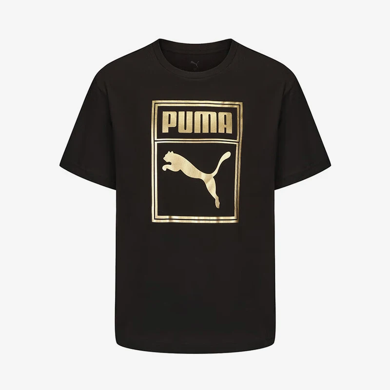 

Puma, подлинная летняя версия 2025, мужская и женская трикотажная одежда с коротким рукавом для спорта и отдыха 689271-01