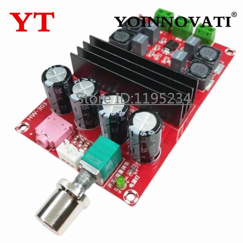 1pcs 200W XH-M190 TPA3116 D2 Dual Channel Digital Audio Amplifier Board Dual Channel Module 100W+100W DC12-24V for Arduino