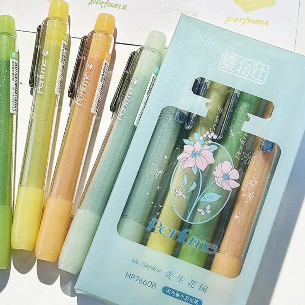 

4 шт., многофункциональный цветной блестящий хайлайтер, точки ключа, сделай сам, художественный красочный набор гелевых ручек, цветной маркер, ручка для студентов