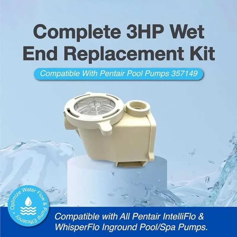 Complete Wet End Replacement Compatible with Pentair Pool Pumps 357149, Whisperflo, and Intelliflo Pool Pumps (3HP)