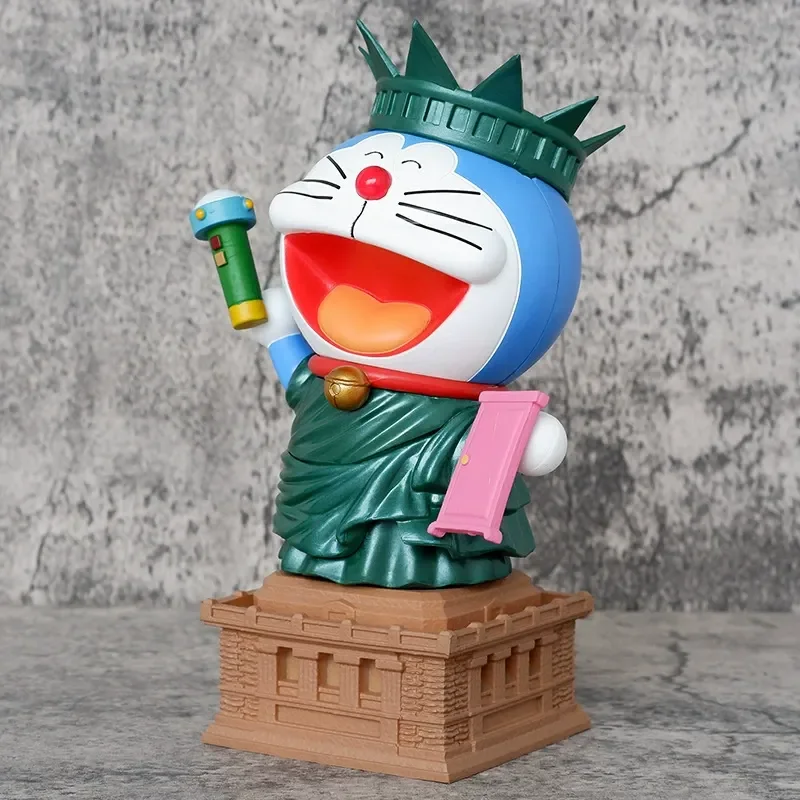 

Doraemon Universal Pocket Dingdang Cat Cos Statue Of Liberty Figure Creative Desktop Collection Ornaments Anime Peripheral Gifts