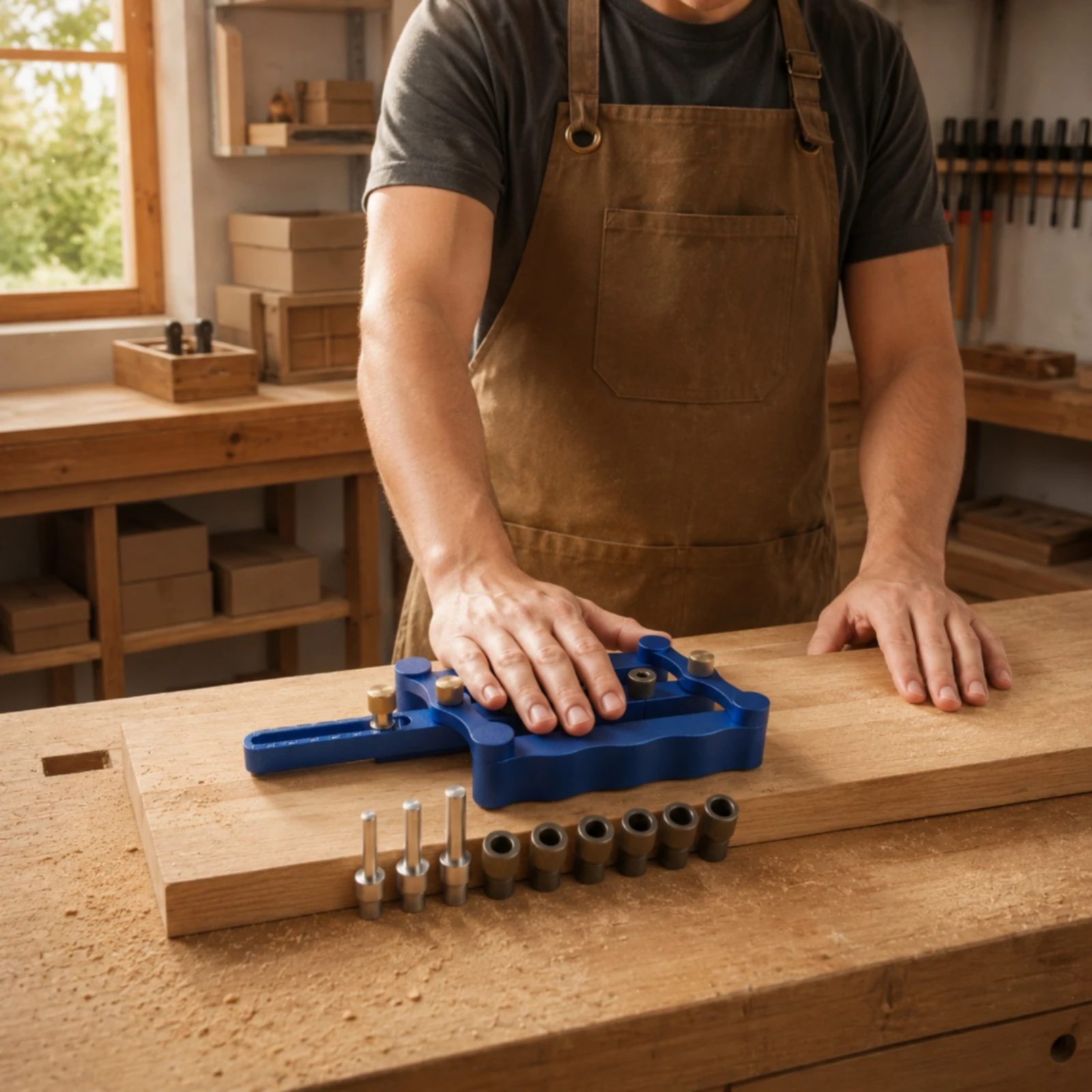 Woodworking Boards - ストレートホールドリルポジショナー マルチサイズボード接合用ドリルジグ ストレートホールドリルガイド 調整可能な木工ツール
