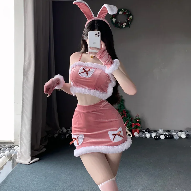 Sexy Bunny Girl Cosplay Costumes Women Halloween Anime Rabbit Erotic Lingerie Outfits Christmas Nightclub Maid Roleplay Uniform