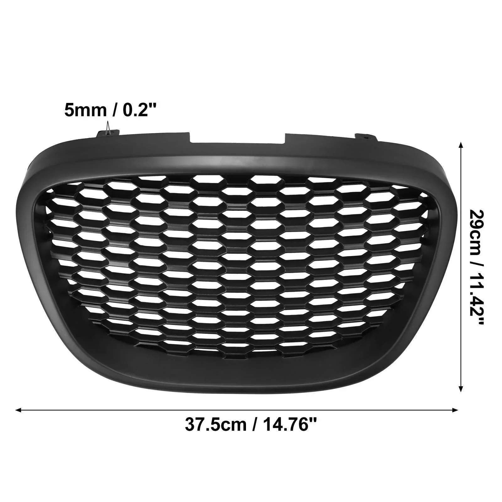 Front Bumper Honeycomb Racing Grille Mesh Black Badgeless Grille For Seat Leon MK2 1P Altea Toledo Mk3 2004-2009 BPPPGR36