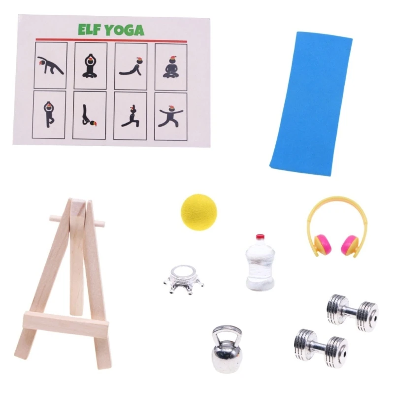 

Multipurpose 23Pieces Miniature Dollhouses Sports Set with Golf Baseball and Tennis Accessories for Decoration