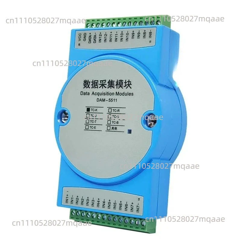 12-channel K-type Thermocouple Acquisition To RS485 MODBUS Module Isolation Converter DAM-5511