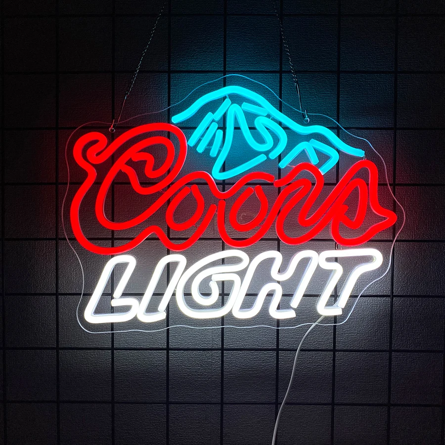 Coors Light Neon Signs para decoração de parede, Busch/Bud
