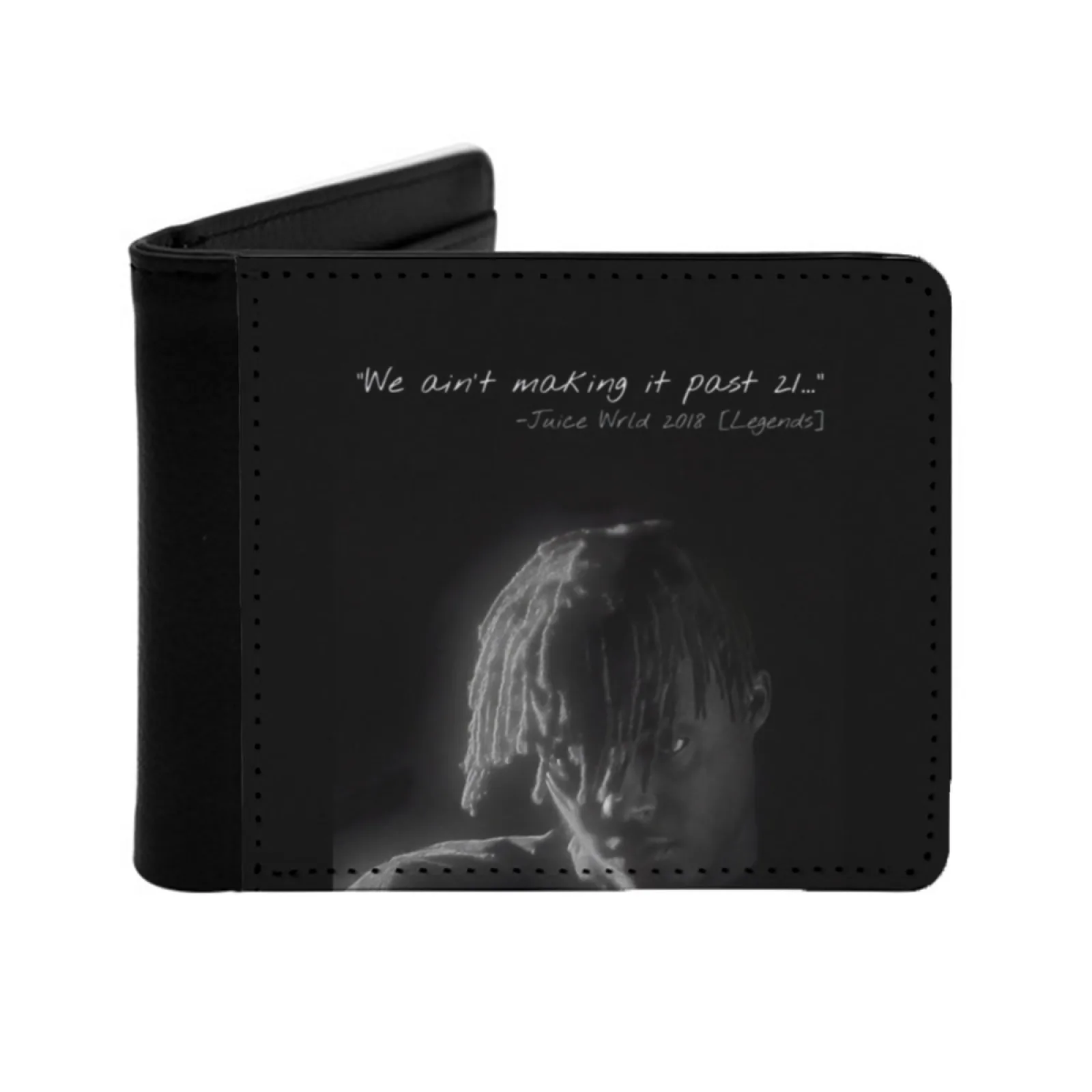 

Quote Design Short Men's Wallet Multifunction Purse Male Pu Leather Wallet 999 Rapper Hiphop Hip Hop Rap Legend Hiphop Music