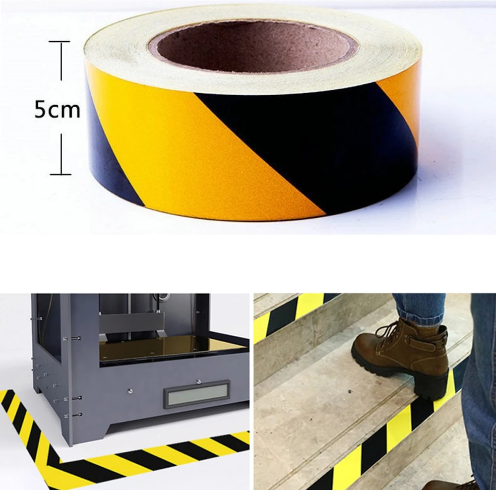 

Self-Adhesive Floor Tape Reflective Warning Tape Wear-Resistant Identification Tape