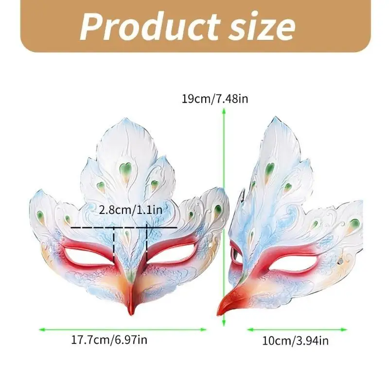39BD 가장 무도회 마스크 Eyemask 한 왕조 여성을위한 전통 의류 액세서리 할로윈 코스프레 가장 무도회 댄스 파티