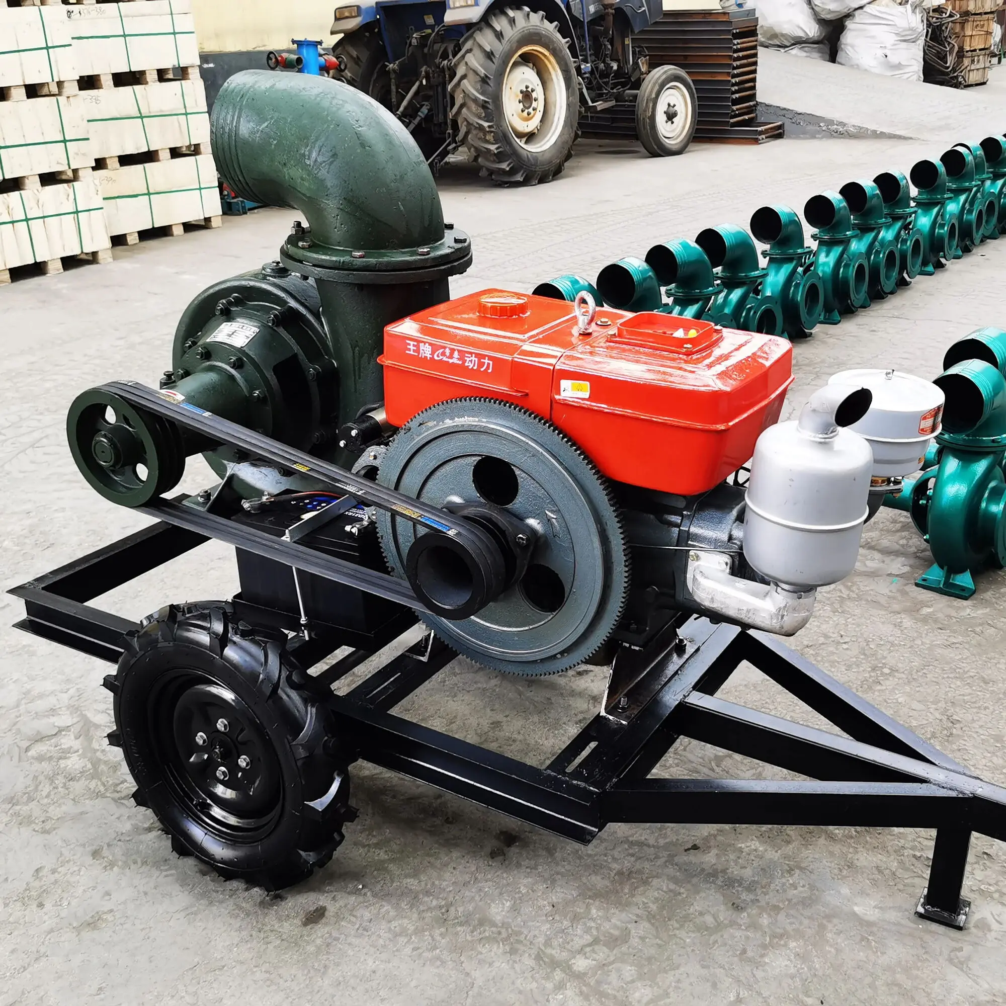 250HW 10 Inch Mixed Flow Pump With ZS1135 35HP Diesel Engine Agricultural Irrigation System