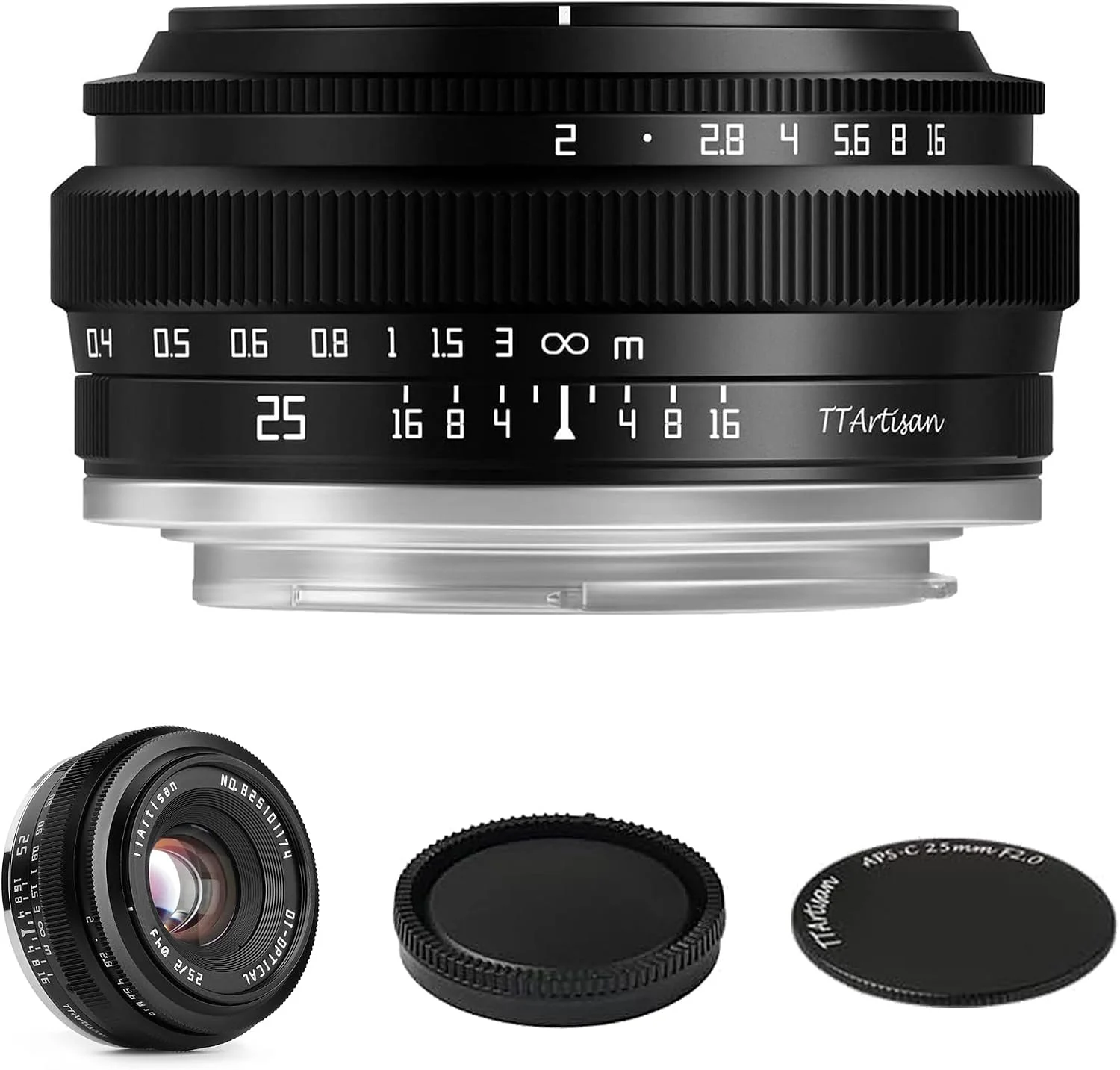 TTARTISAN 25mm F2 APS-C Handmatige Focus Lens Voor Sony E A6000 A6400 Fuji XT30 XT4 XS10 Nikon Zfc Canon EOS M EOSR M43 L Groothoeklens