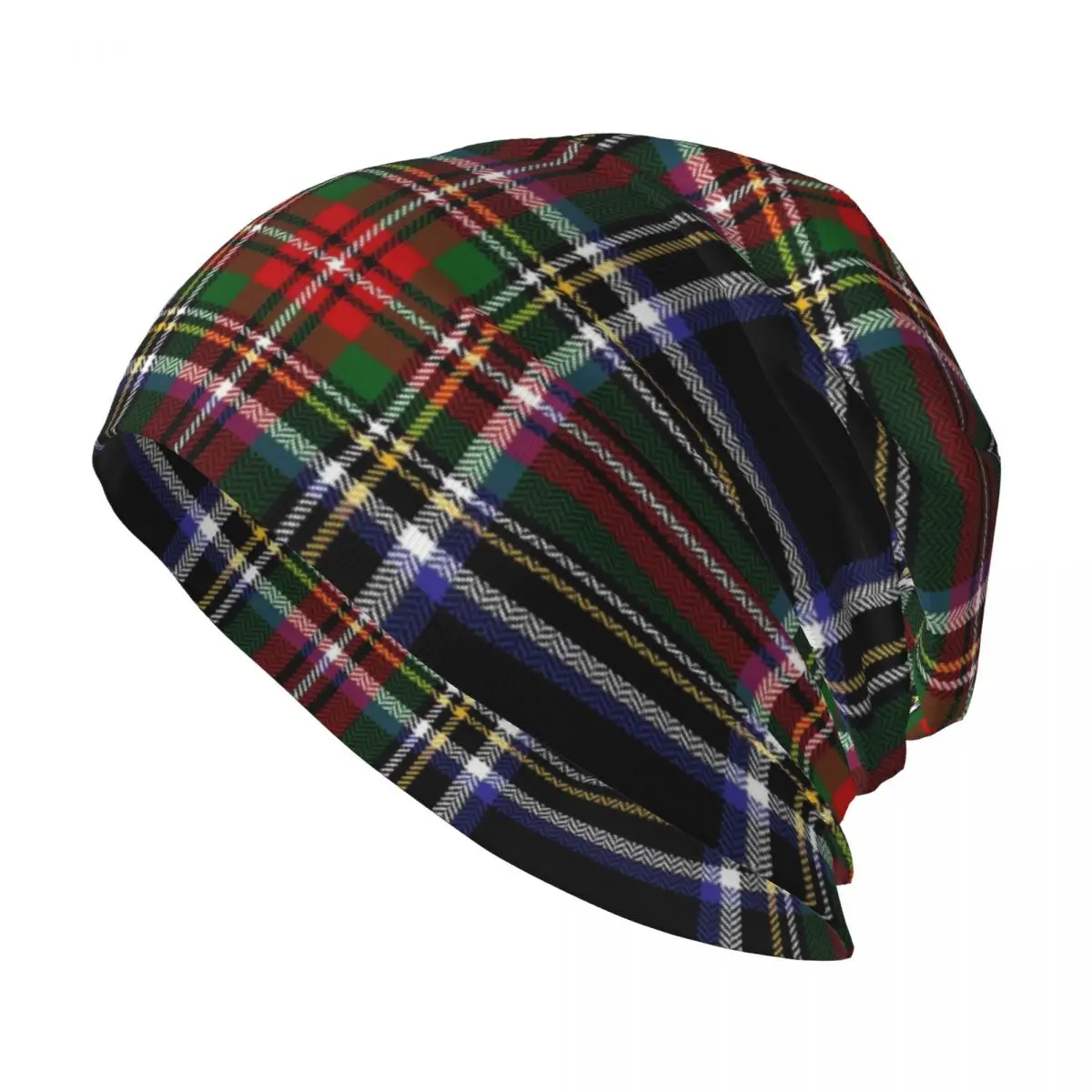 Classic Scottish Tartan Plaid Pattern Warm Knitted Cap Fashion Bonnet Hat Autumn Winter Outdoor Beanies Hats for Men Women Adult