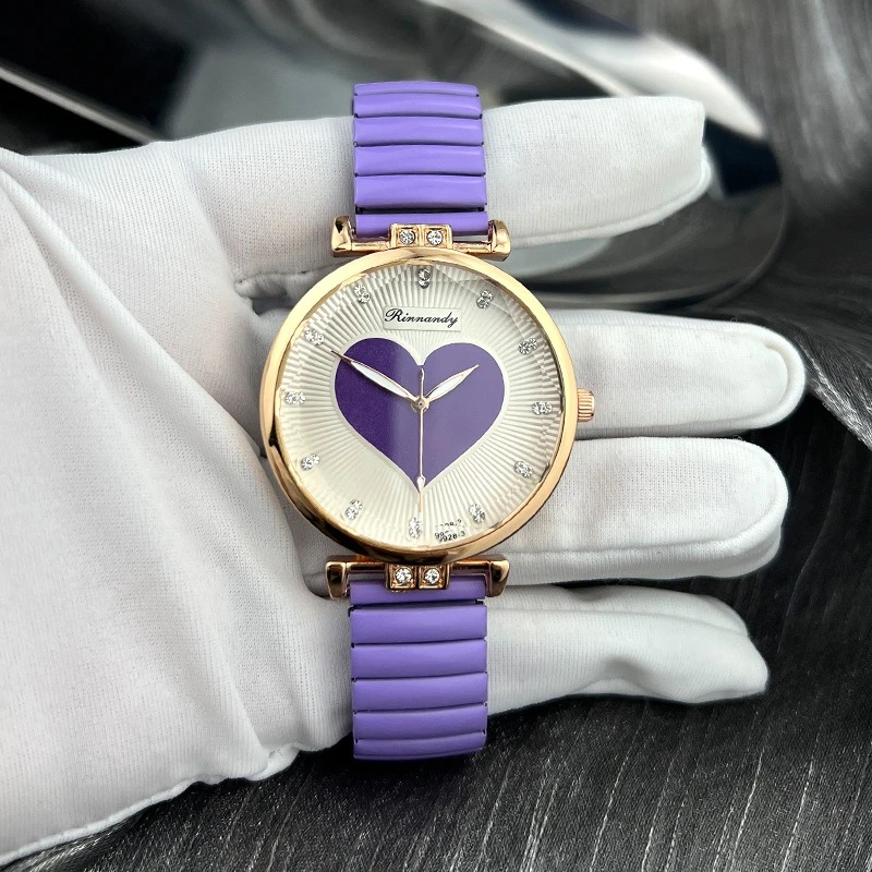 Новые кварцевые часы с цветной резинкой Love Lazy Watch, женские часы с бриллиантами, стереоскопические часы, שעון Gandוןtua á
