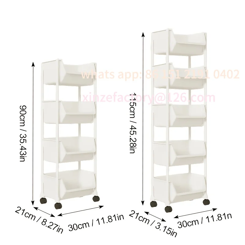 

Customizable 5-tiers storage shelves , closet organizers and storage,book shelf, rolling cart,organization and storage,