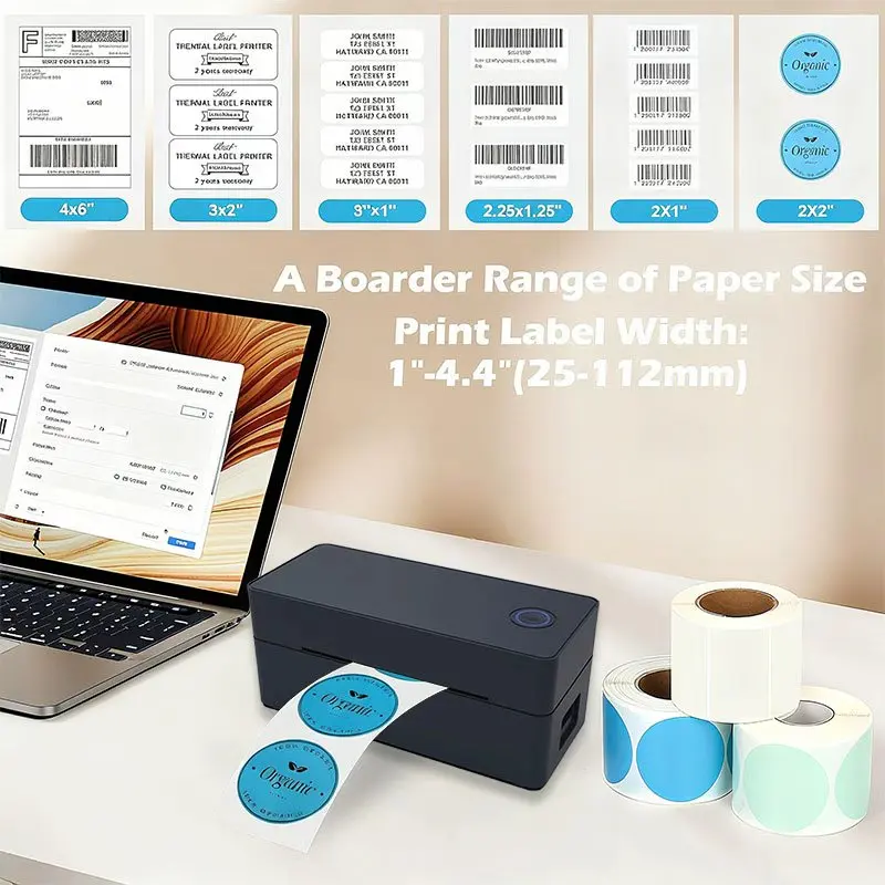 Wireless Bluetooth Thermal Desktop Shipping Label Printer 4x6 Support Android Mac iPhone Windows - Shipping Label Printer