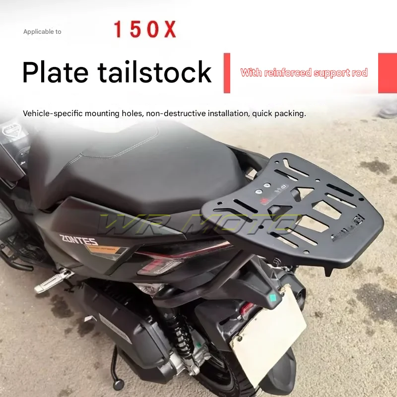 Carbon‑Steel Reinforced Rear Luggage Rack Trunk Bracket Tail Carrier Fit For ZONTES 150X Scooter Mod Accessories