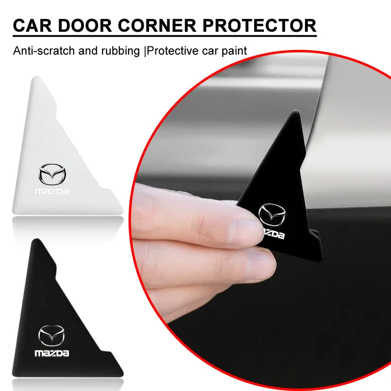 2Pcs Car Door Corner Cover Bumper Crash Anti-Scratch Protection for Mazda 2 3 4 5 6 7 8 CX5 CX7 CX9 MS 323 626 Wheel Center Caps