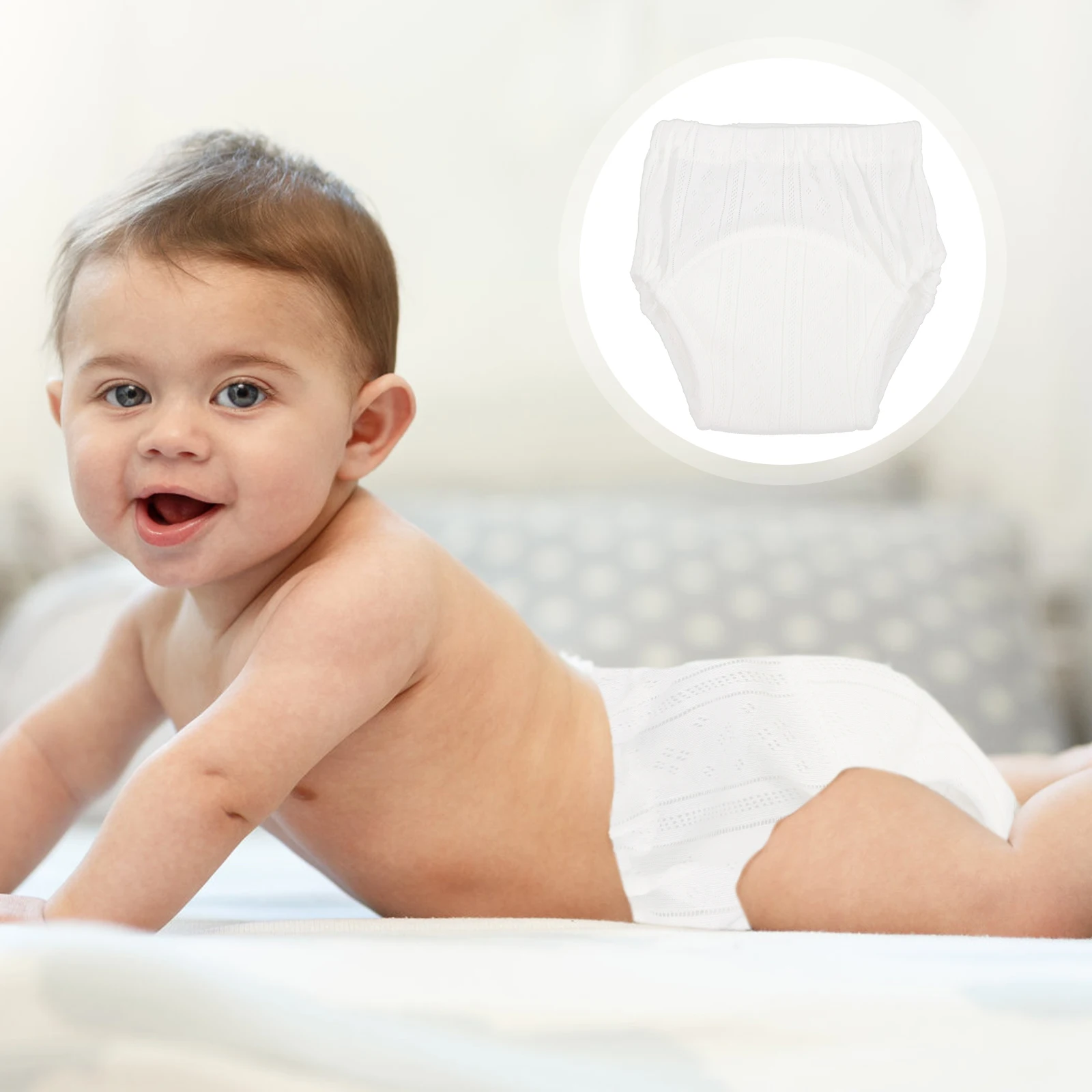 

5pcs Baby Training Pants Cotton Potty Underwear Washable Reusable Diapers Comfortable Elastic Waist Toddler Training Underwear