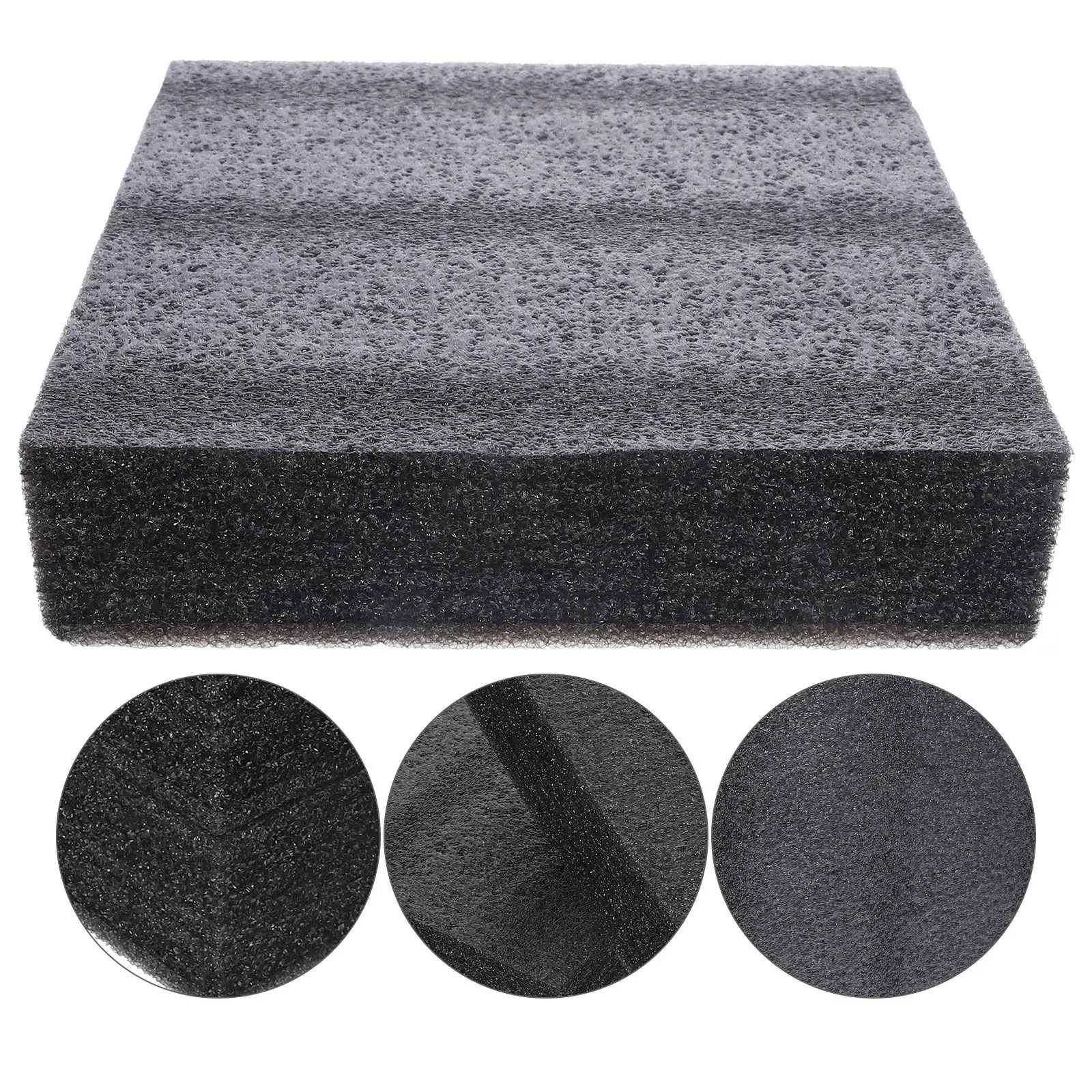 2Pcs Black Pearl Cotton Foam Pad for Packaging Liner Crafts Material Lightweight Wear Resistant Tearable Expanding Foam