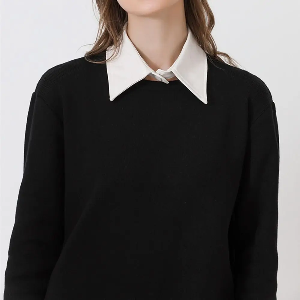 Шифоновый искусственный воротник из искусственной кожи, украшение в корейском стиле, воротник рубашки, свитер, накладной воротник, украшение для одежды, квадратный