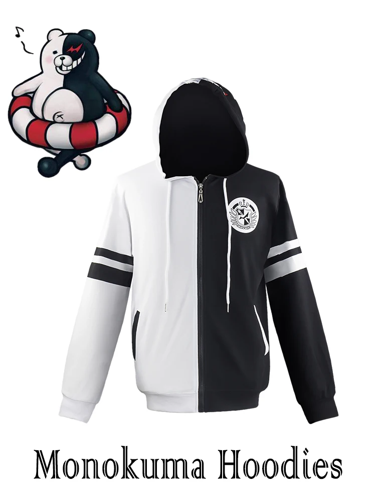 

Monokuma Hoodies Cosplay Costume Anime Super Danganronpa Uniform for Men Halloween