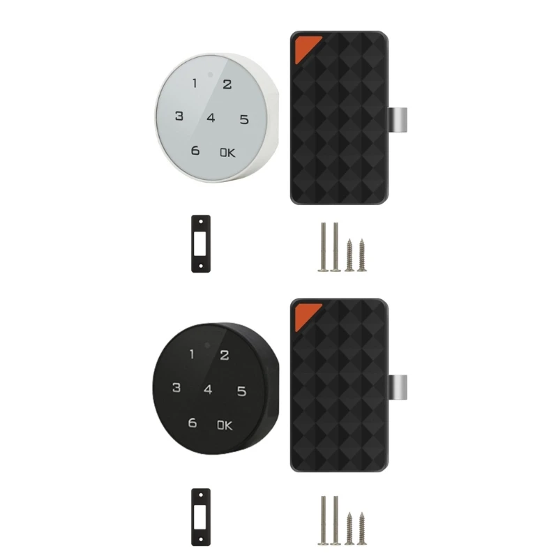 Drawer Security Lock Touch Pad Code Entry Not Screw Installation for Household