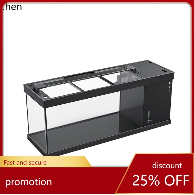 

ZML fish tank living room side filter aquarium ecological self-circulation desktop ultra-white glass goldfish tank