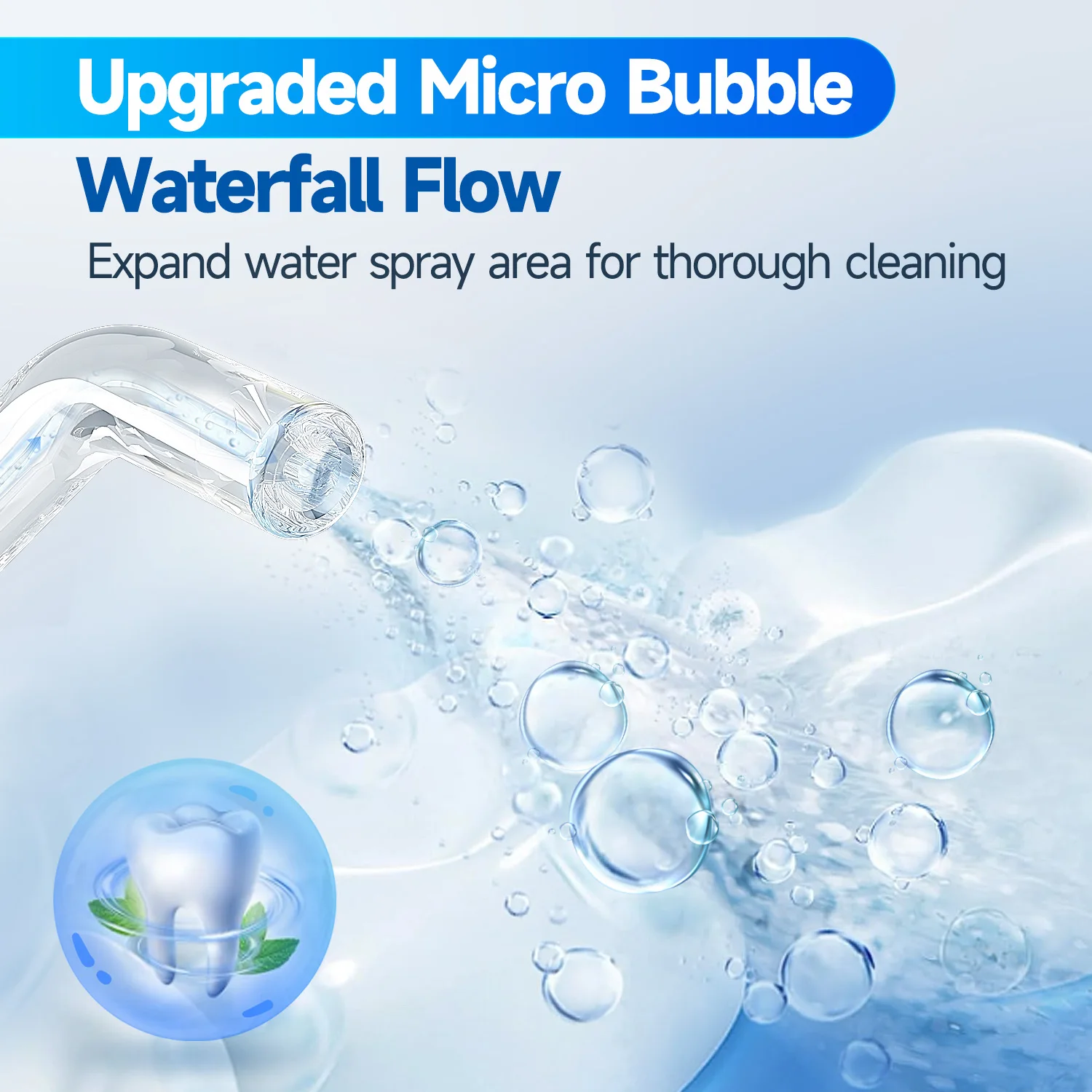 Irrigador bucal portátil de pulso, hilo Dental de agua, 4 puntas de repuesto, resistente al agua IPX7, tanque de 300ML para aparatos ortopédicos