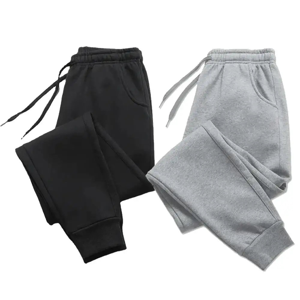 رجل سراويل تقليدية الخريف الشتاء الصوف Sweatpants الرجال تشغيل عداء ببطء الرياضة الصالة الرياضية السراويل موضة بلون تجريب طويل