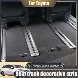 For Toyota Sienna 2021 2022 2023 2024 Stainless steel seat track decorative strip Automotive interior modification