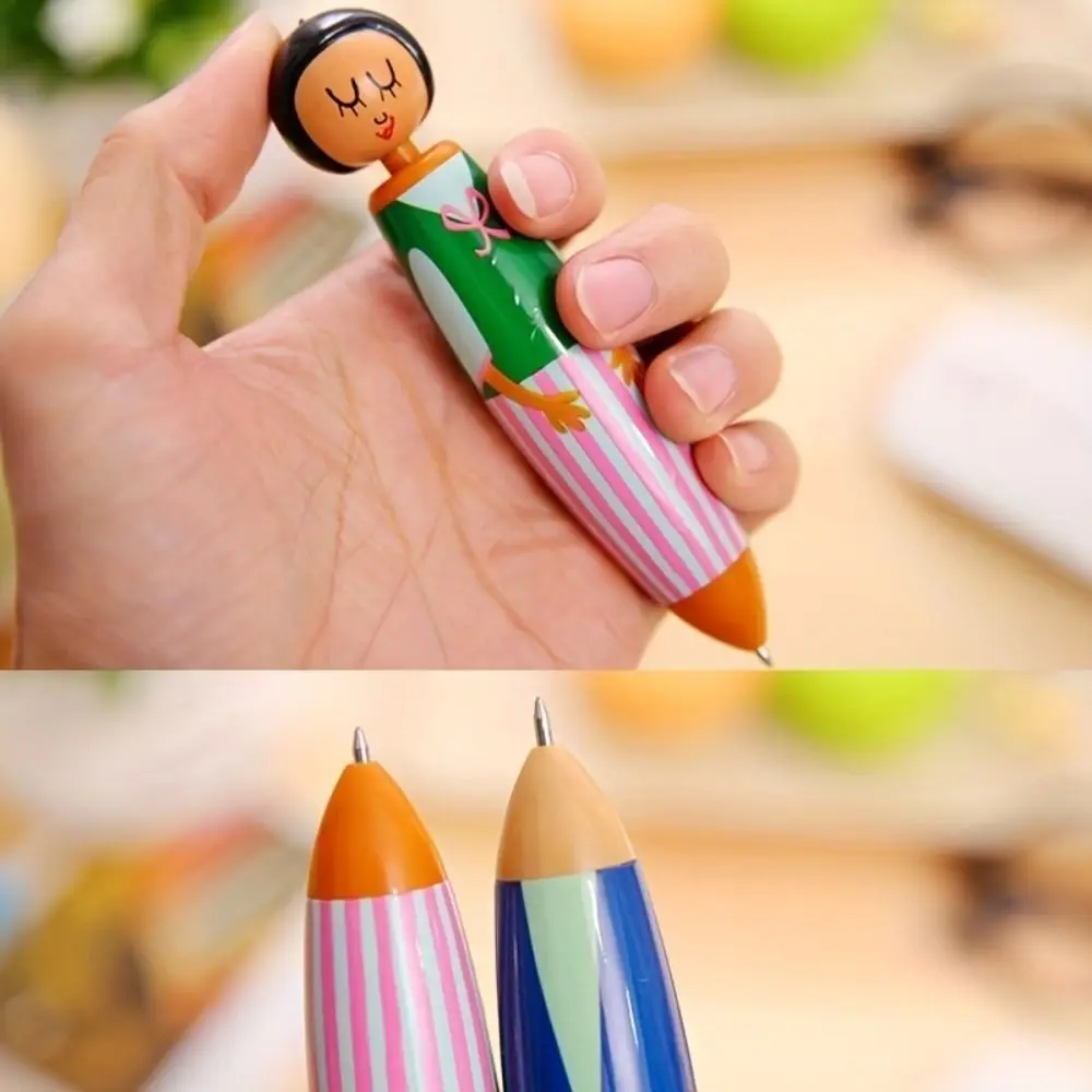 5Pcs/bag New Plastic Ballpoint Pen Cartoon School Office Supplies Neutral Pen Gift Stationery Pen