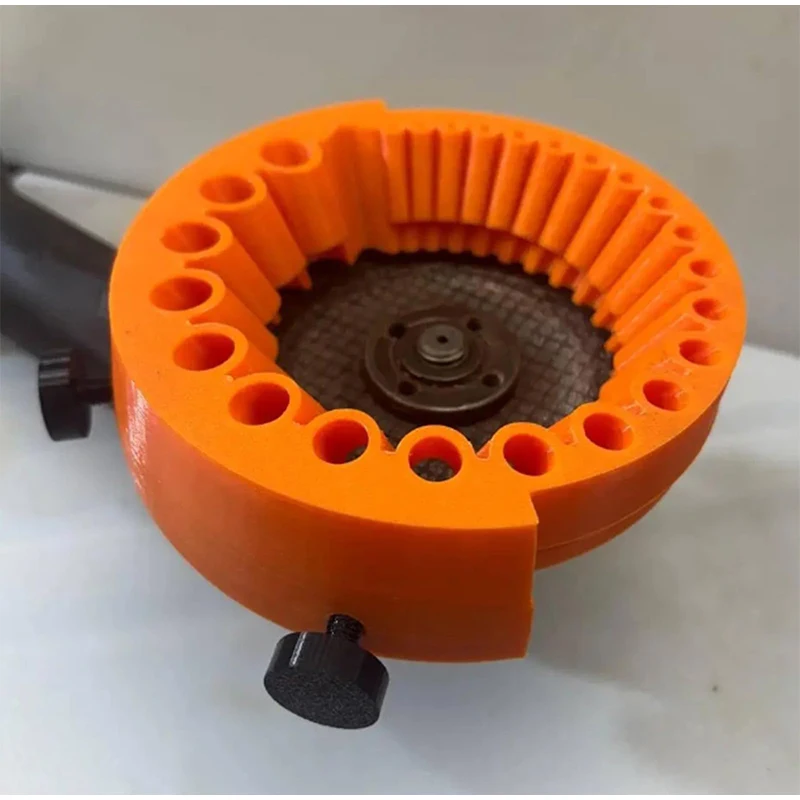 Anti-Stripping Angle Grinder Drill Bit Sharpener 2-13mm 20 Holes with Metal Thread Inserts Fit 115/125 Grinders Renew Old Bits view 6