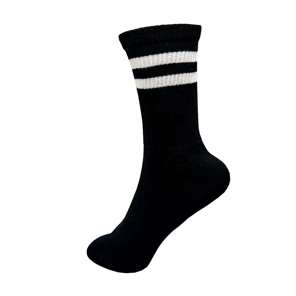 2 Pairs Striped Cotton Socks For Men Women Black Cotton Socks For Female Male Mid-Tube White socks pack socks Summer Socks Set