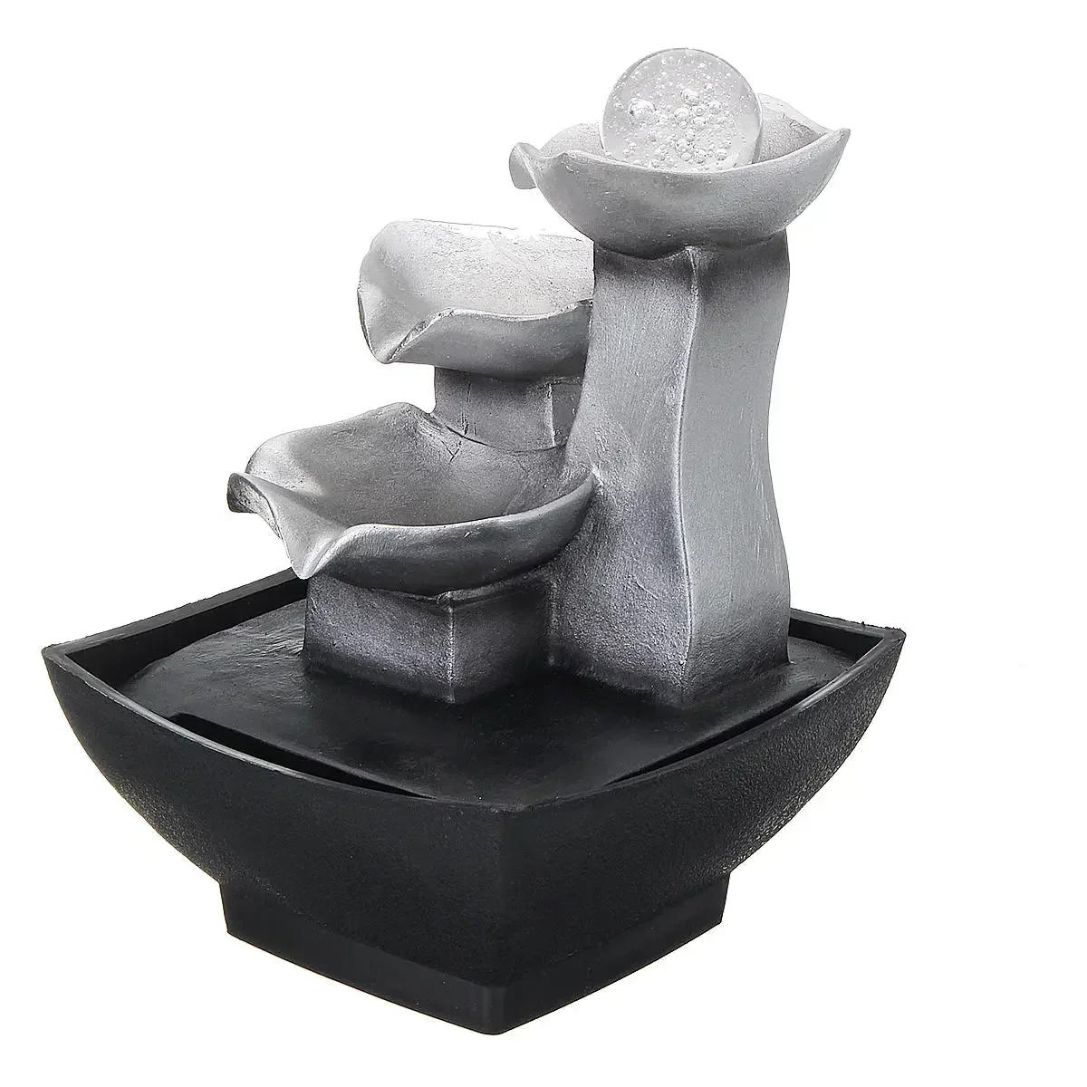 Crystal Ball Flowing Decoration Table Rockery Fountain Feng Waterfall Shui Water Ornaments Sound Desktop Indoor Table Desk
