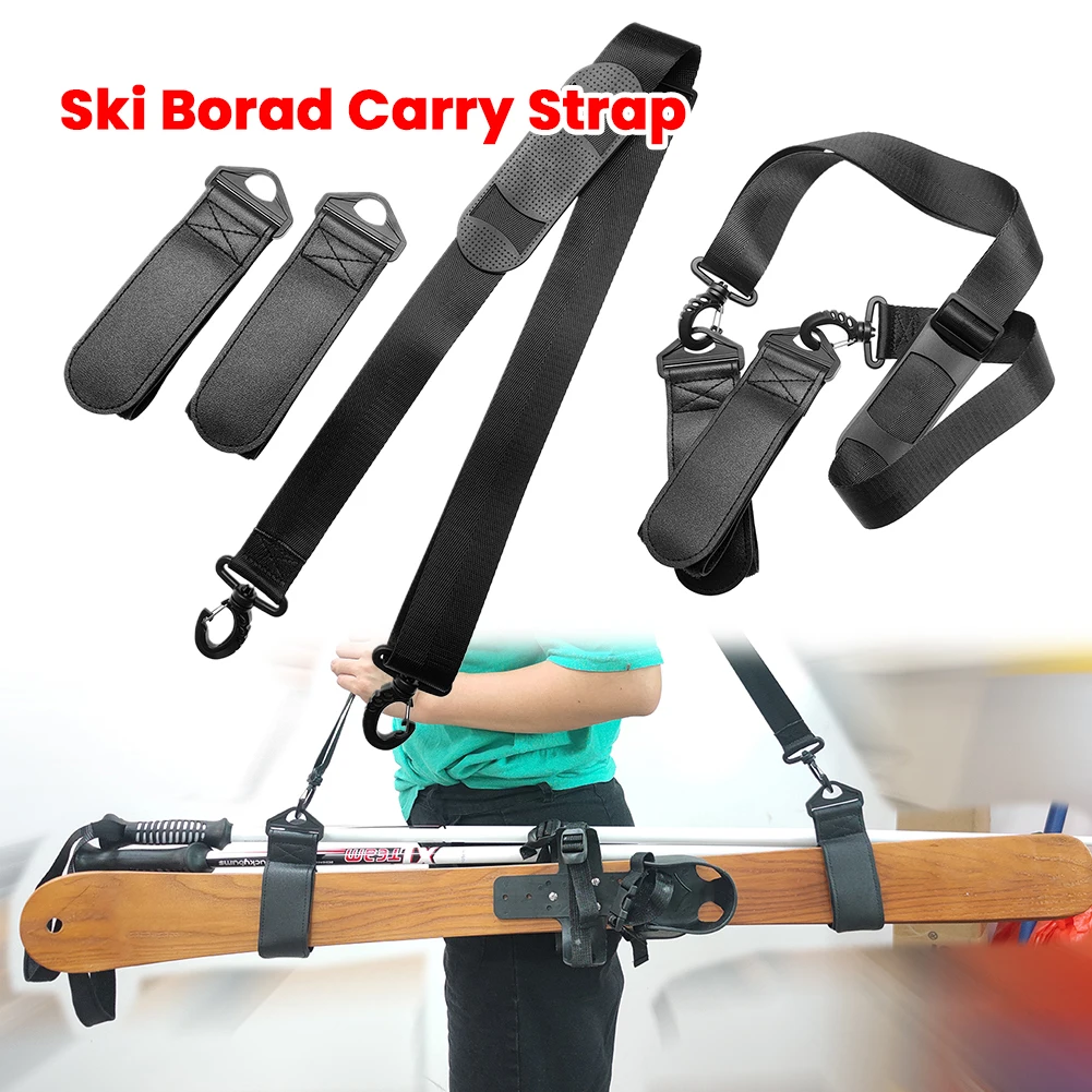 

Ski Borad Shoulder Carrier Strap Portable Skiing Pole Shoulder Hand Carrier Leash Outdoor Sports Skiing Accessories