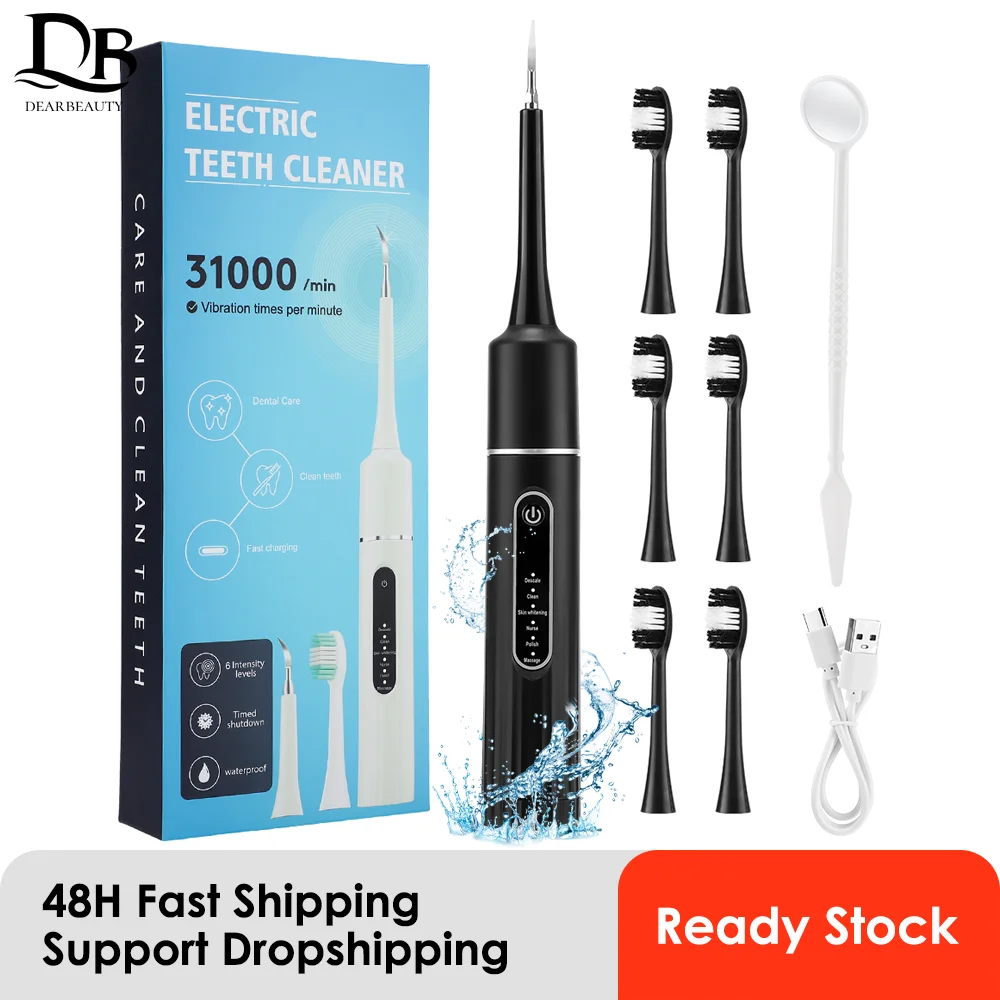 Electric ToothBrush Sonic Dental Scaler Cleaner Teeth Plaque Calculus Tobacco Stains Tartar Remover Teeth Whitening Cleaning Kit