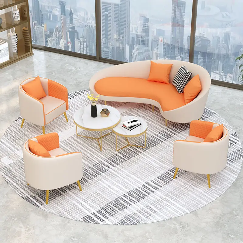 Sales Office Negotiation Table and Chair Arc Light Luxury Modern Hotel Beauty Salon