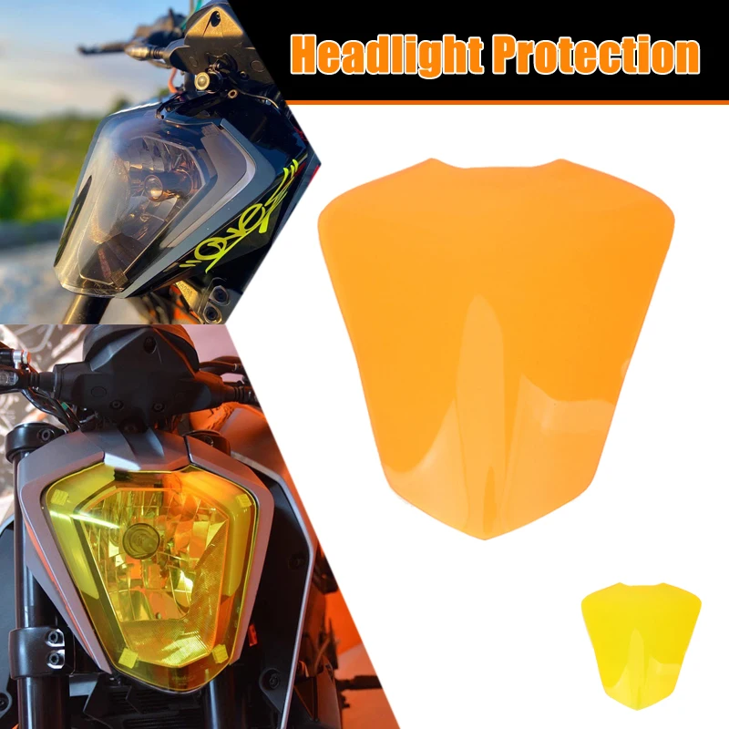 

Motorcycle Acrylic Front Headlight Guard Head Light Lens Cover Protector For DUKE 250 For DUKE250 2020 2021