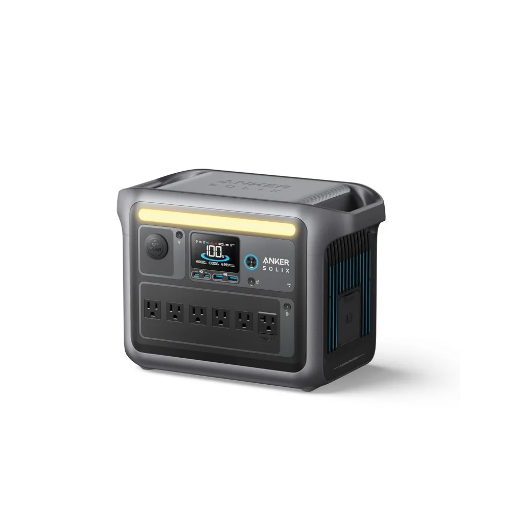 Portable Power Station 1800W Solar Generator 1056Wh LiFePO4 Battery Fast Charge 58Min Home Backup Outdoor Camping, Custom