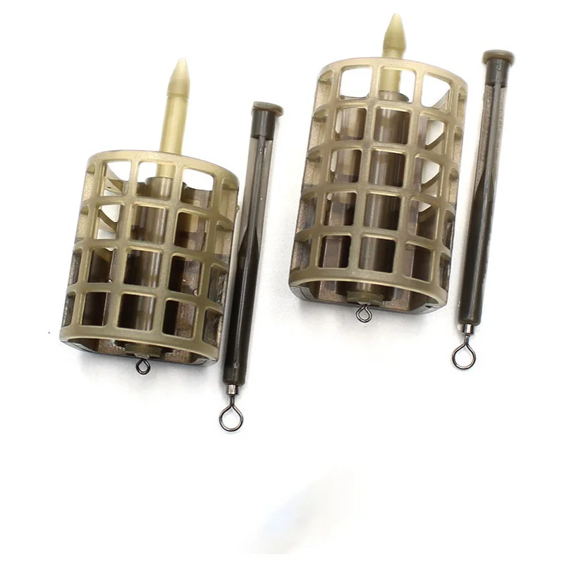 Alimentador que se hunde con materiales de alta calidad, jaula de cebo fácil de operar, cesta alimentadora de peces, 1/2 piezas