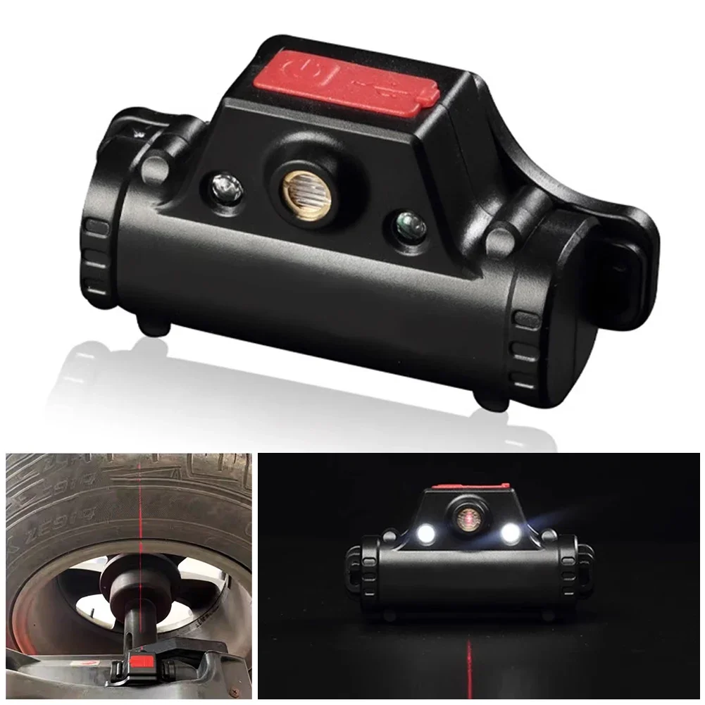 Car Wheel Balancer Laser Positioning Infrared Spot To Find Lead Block Tire Balance Laser Light USB Charging Port 2 LED Lights 