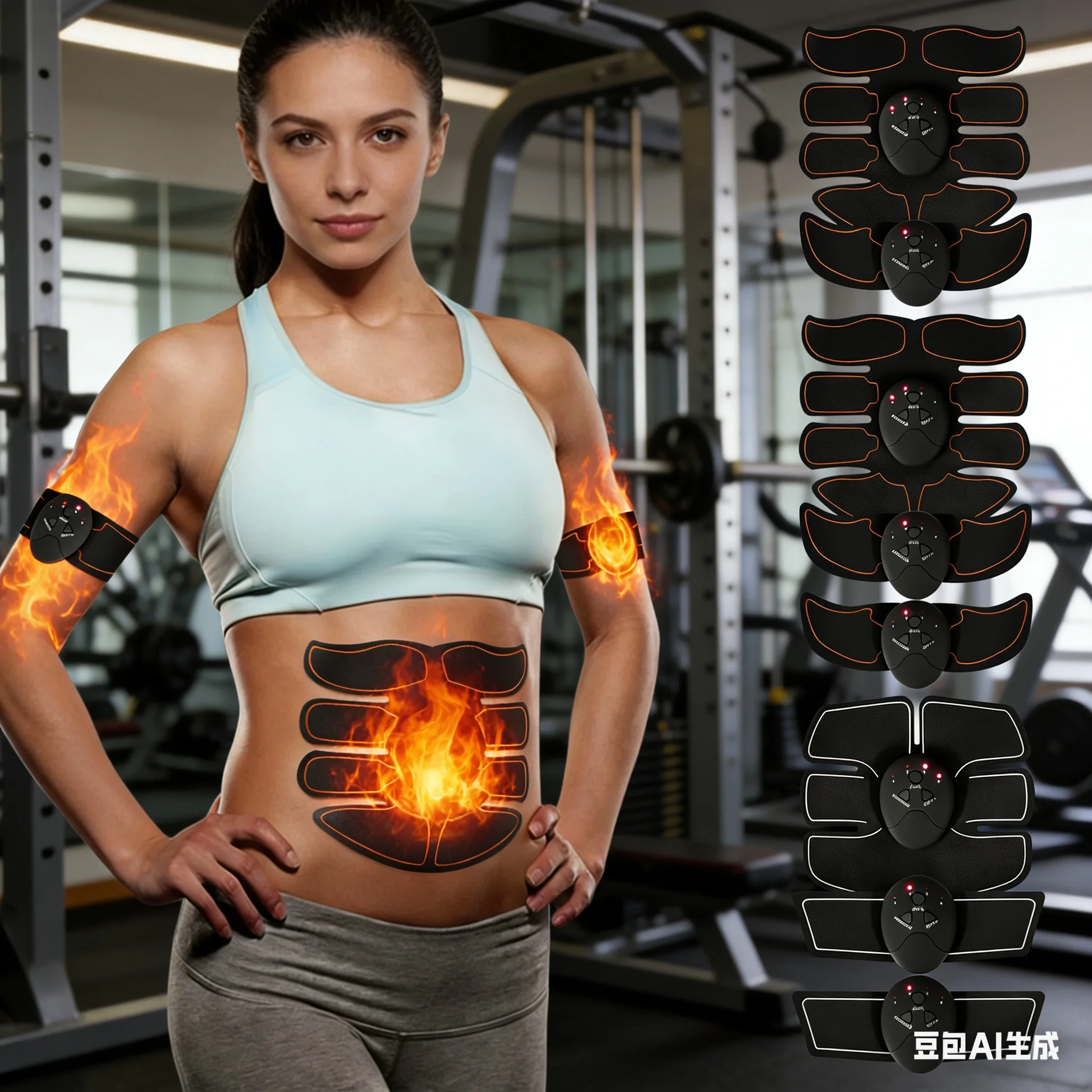 

EMS Muscle Stimulator Hips Arms Abdomen Trainer ABS Wireless Smart Abdominal Muscle Gym Muscle Toner Fitness Patch Massage Tool