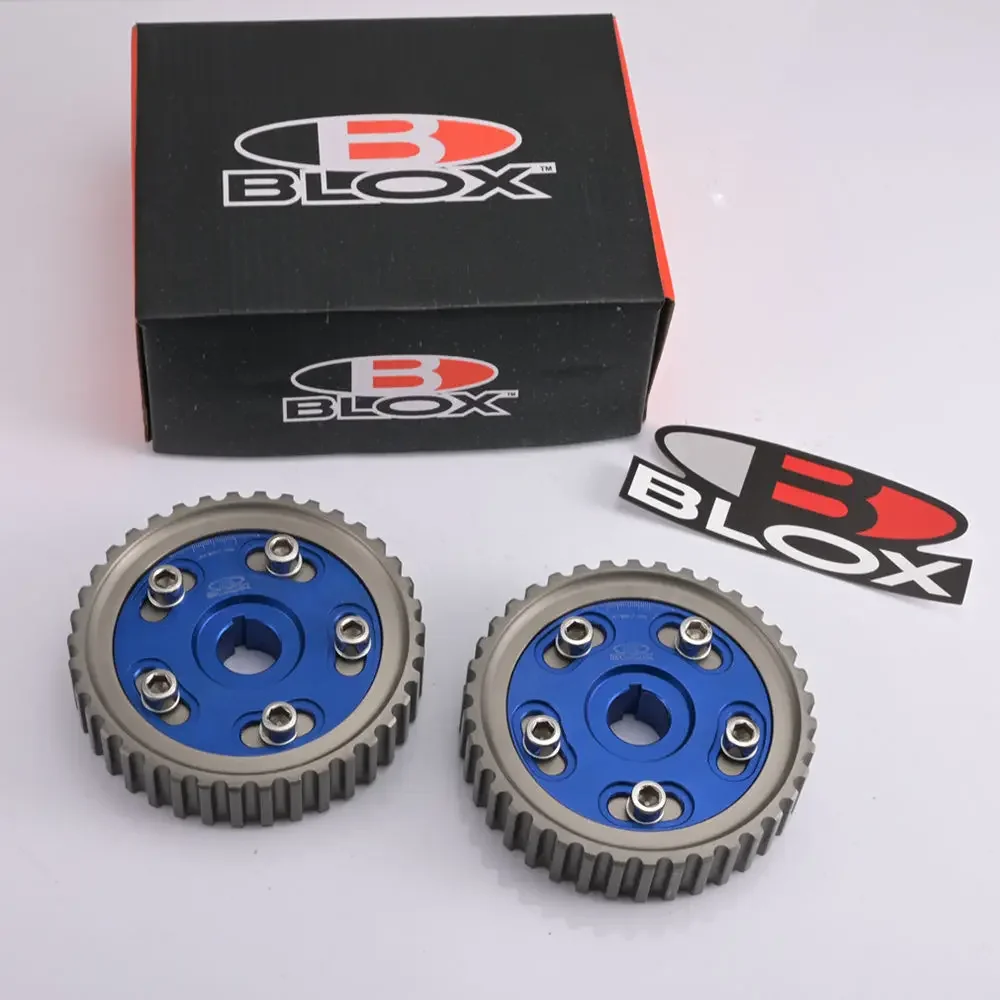 Blox 2 قطعة بكرة تروس كام قابلة للتعديل لهوندا SOHC D15/D16 D-SERIES SOHC محرك 88-97 مدخل وعادم AF-CGD16BL